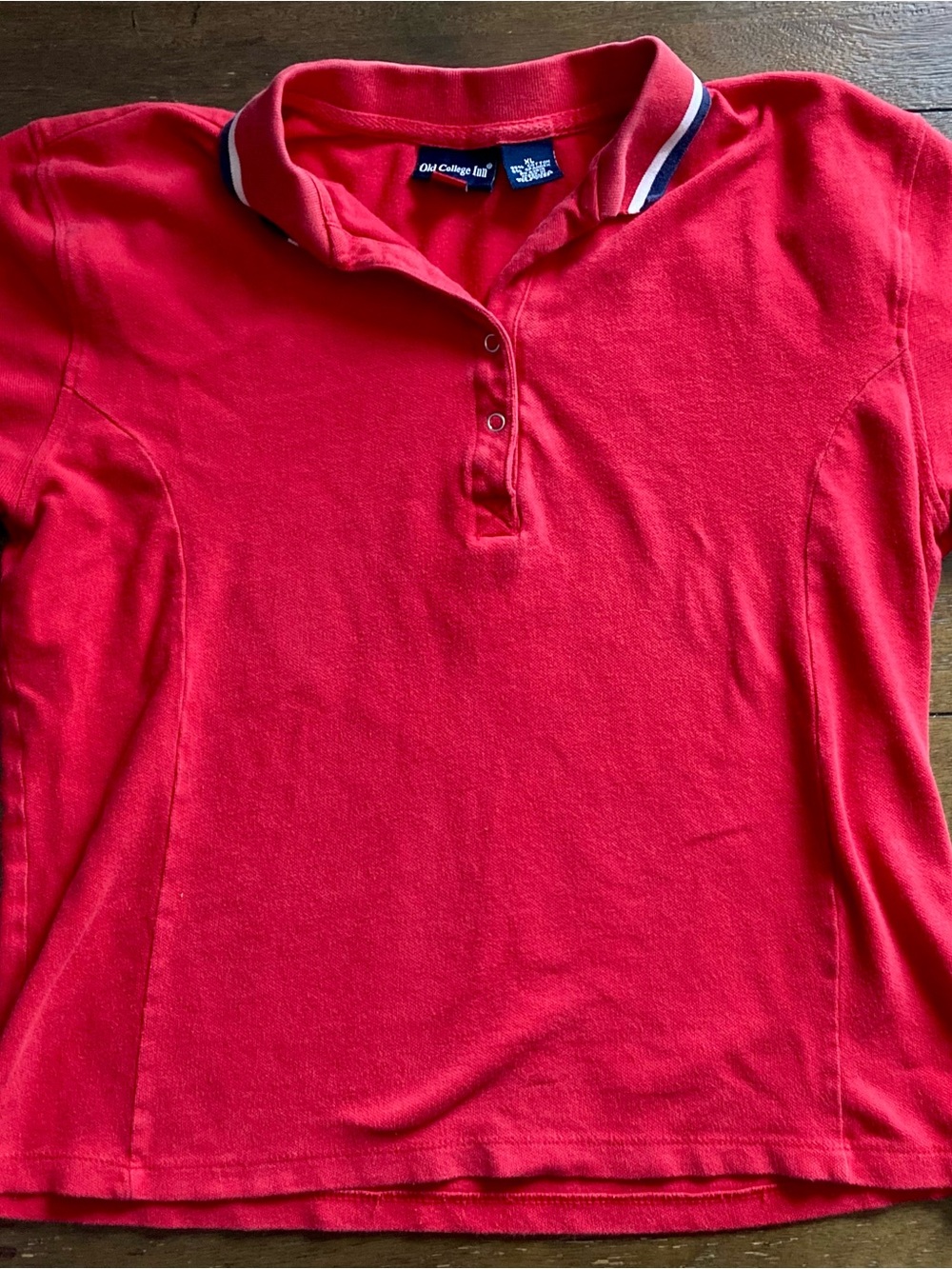 Classic Red Polo Button-Down Top by Old College Inn